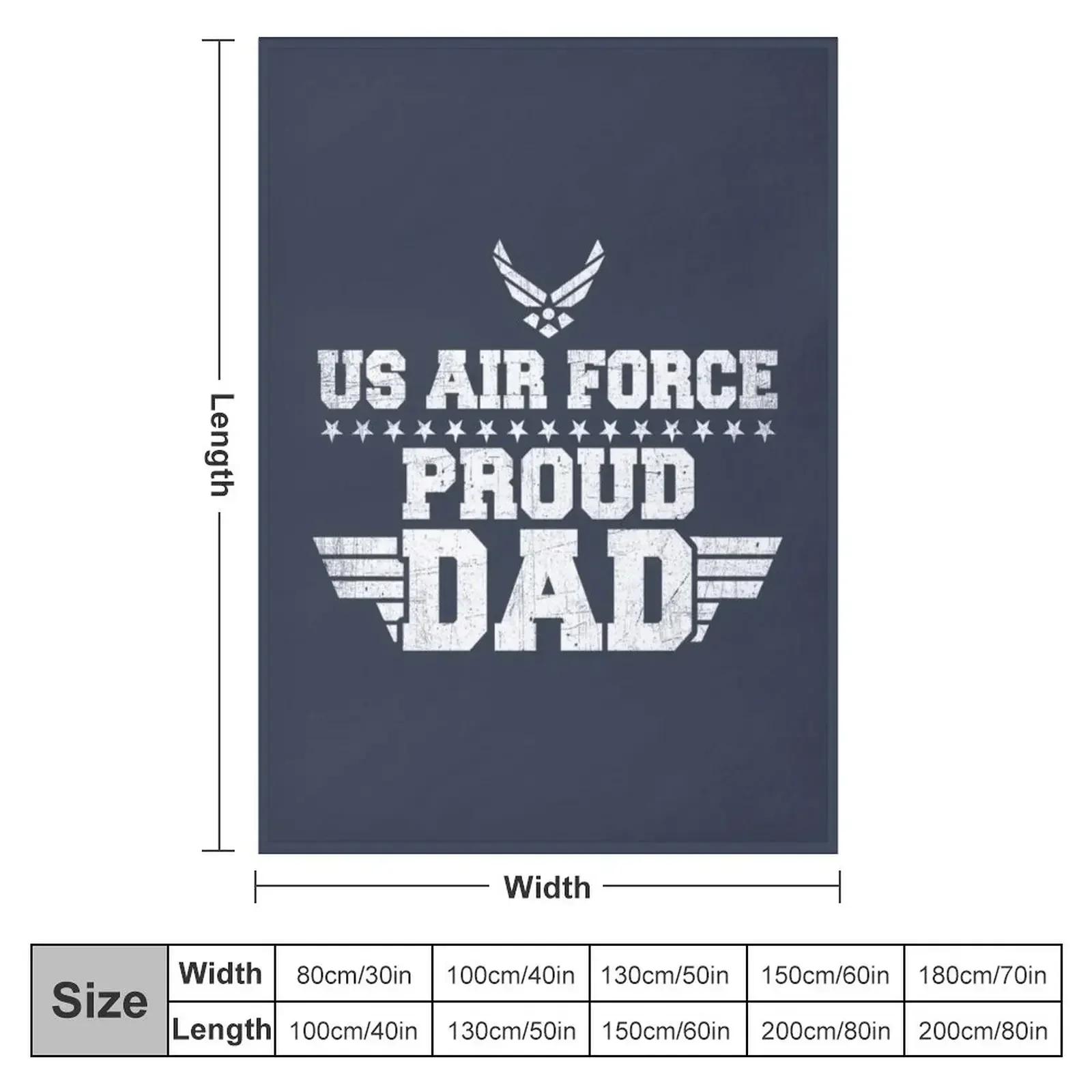 New Men USAF Proud USA Air Force Dad Military Veteran Pride Throw Blanket Polar christmas decoration Blankets