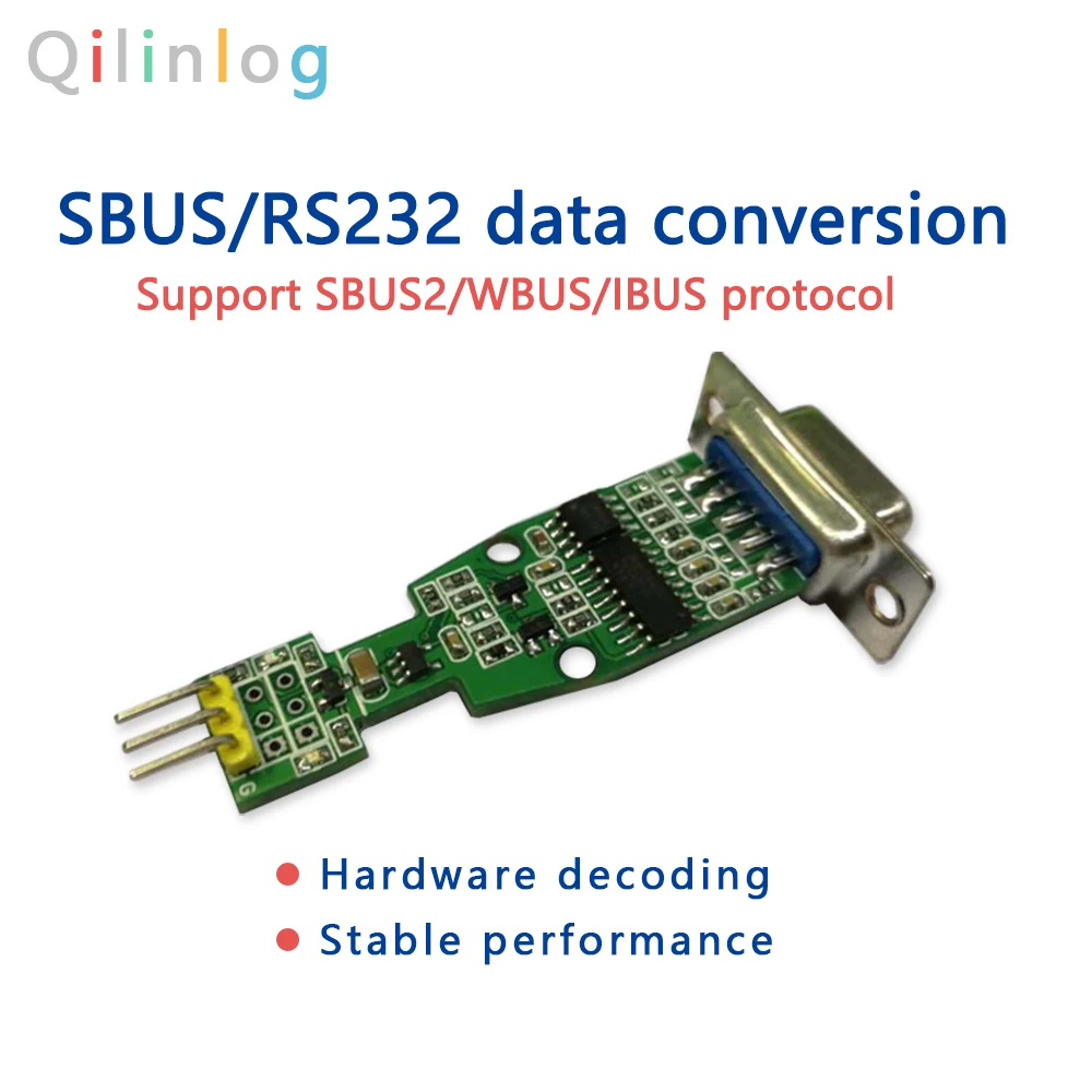 Módulo de conversión de Puerto SBUS a RS232, RS232 a SBUS,SBUS a RS232, adecuado para control de vuelo de protocolo estándar SBUS WBUS IBUS