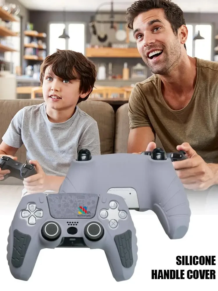 عدم الانزلاق سيليكون لينة حامي ملصق الجلد لسوني Dualsense 5 PS5 أذرع التحكم في ألعاب الفيديو حالة الإبهام عصا قبضة غطاء الوفير غطاء #6