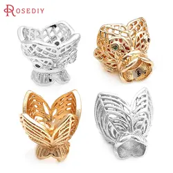 10PCS 18K Gold Color Brass Flower Caps Tassel Caps High Quality Accessories Jewellery Making Materials Rosediy official-website