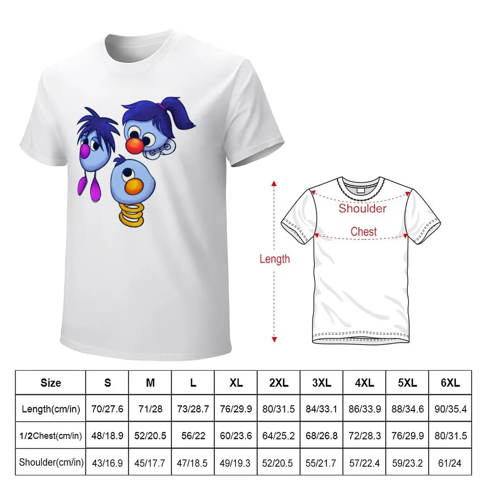 Zoombinis-Classic T-Shirt oversizeds anime clothes tops Short sleeve tee men