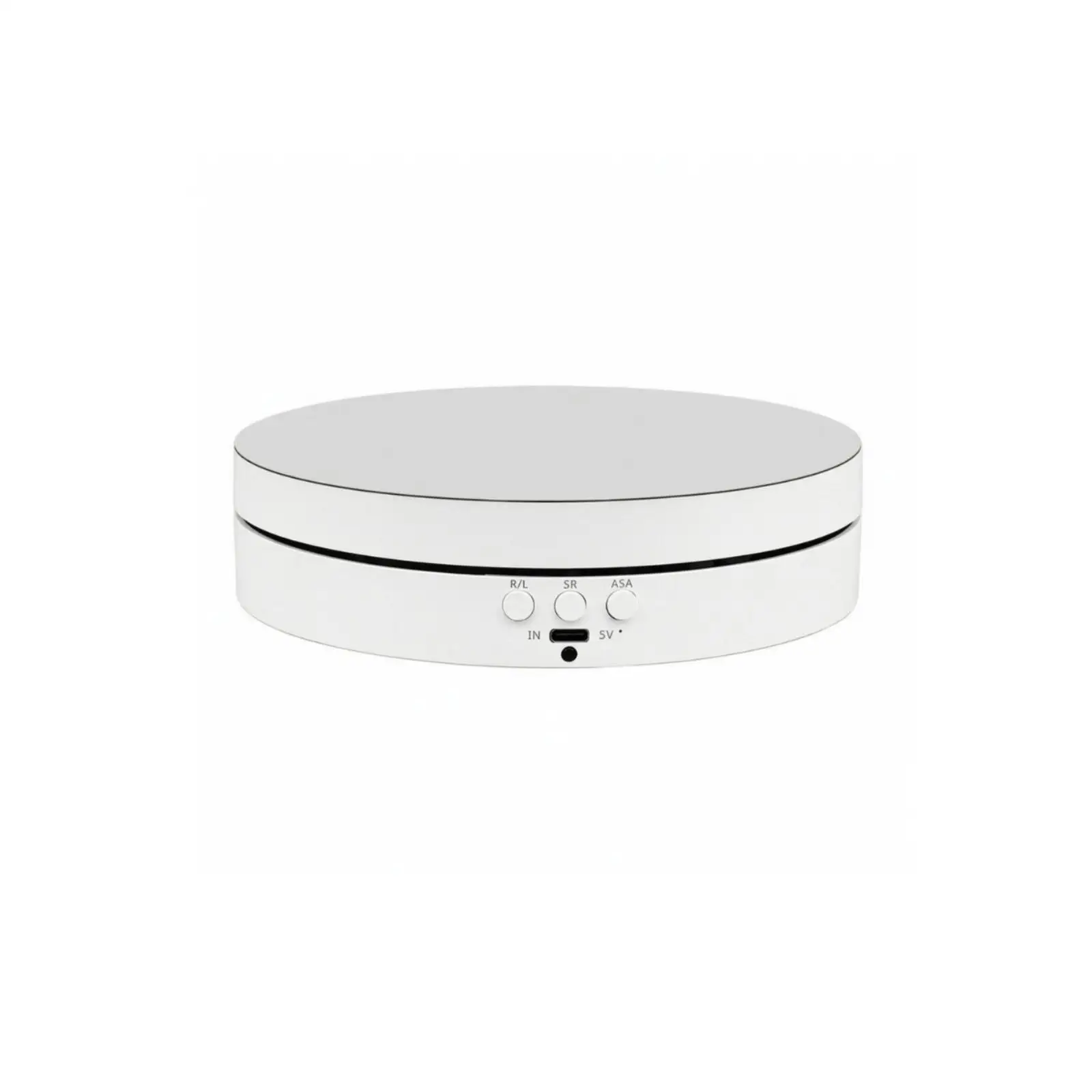ABS Electric Rotating Display Turntable 10kg Load Capacity Double Sided Mirror and Velvet Surface for Photo Studio Use