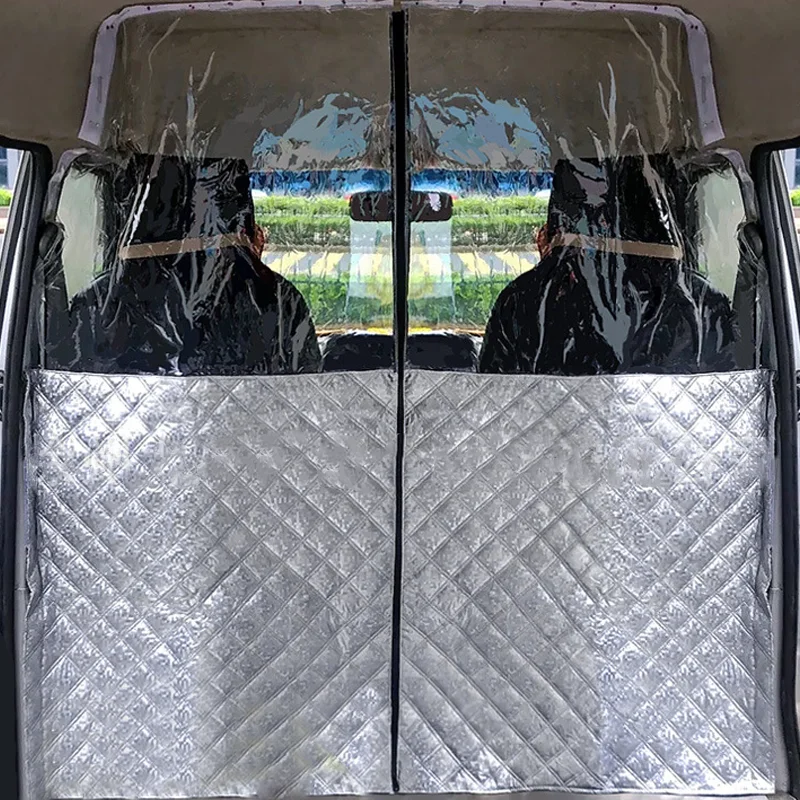 Heat Insulation Curtain Kits With Zipper For Ford Transit Custom Cab Divider Camper Van Motorhome Caravan Interior Accessories