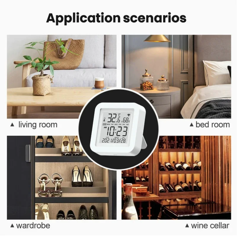 Tuya Wifi temperature and humidity sensor USB-powered wireless temperature and humidity sensor intelligent linkage Smart home