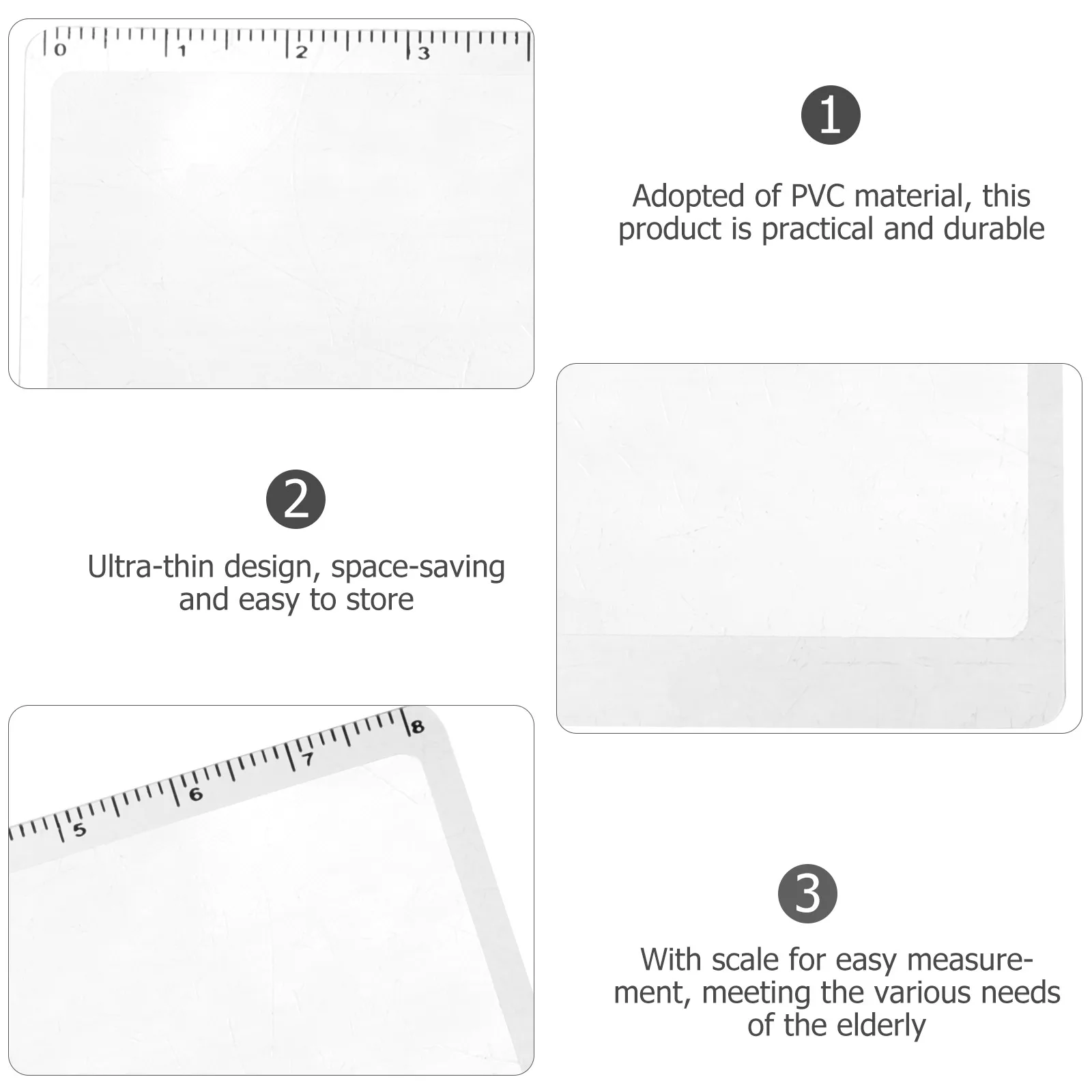 

10pcs Reading Ultra Magnifiers For Seniors Thin Portable Page Magnifiers Page Magnifier For Reading for Seniors Scale Gifts