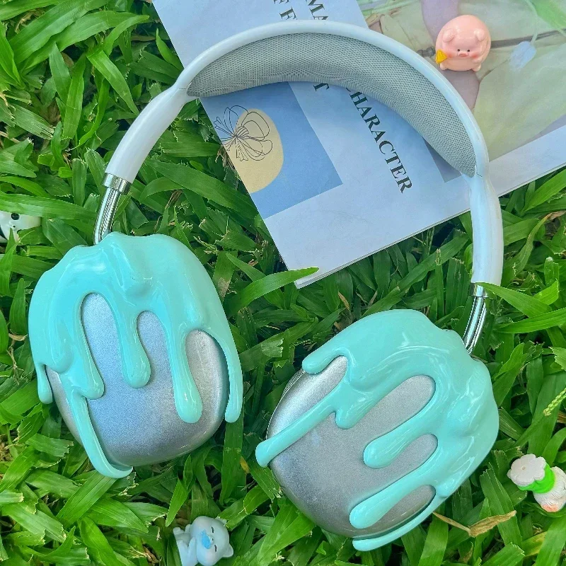 Airpods Max Case Cover Y2k Custom Melting Theme Headphone Case Airpods Max Replica 3D Cute Headphone Decoration Accessorie Gift