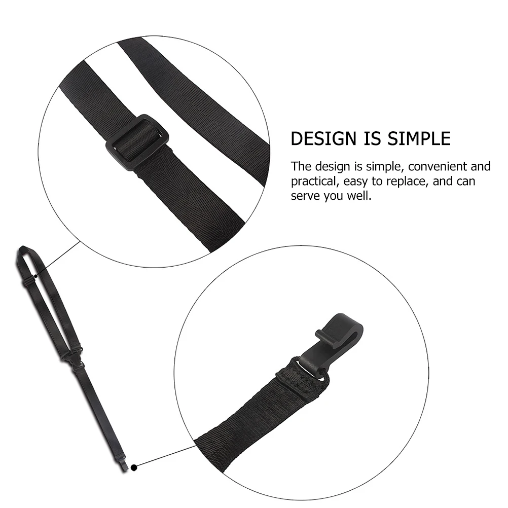 

Adjustable Strap Ukulele Neck Embroidery Backpack for Beginners Black Polyester