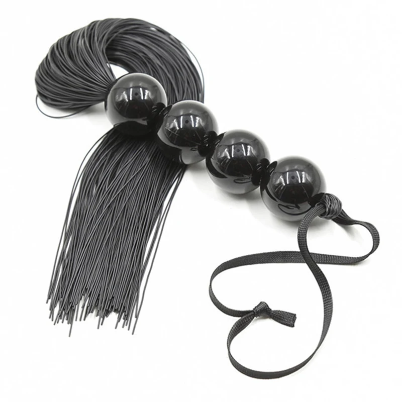 45CM Genuine Silicagel Tassel Horse Whip, Horse Training Whips, Acrylic Handle With Wrist Strap