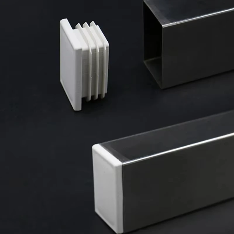 PP Square Tube End Caps & Furniture Leg Glides,Plastic Plugs for Steel Chair Table Feet Protection, Anti-Slip Floor Savers