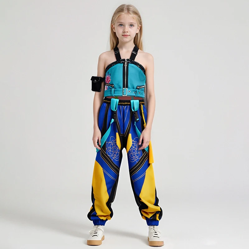 New Anime Kids Girl Roleplay Cosplay Costumes Zoey Full Costume Set for K-pop Halloween Carnival Party Suits Clothes Outfit