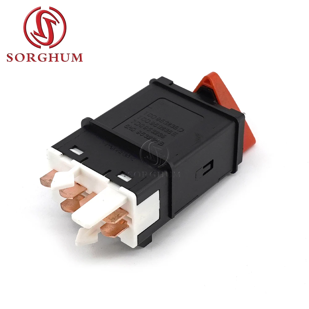 SORGHUM Flash Emergency Light Warning Hazard Light Switch 6N0953235 For Volkswagen VW Transporter Polo Classic Lupo 6N0953235B