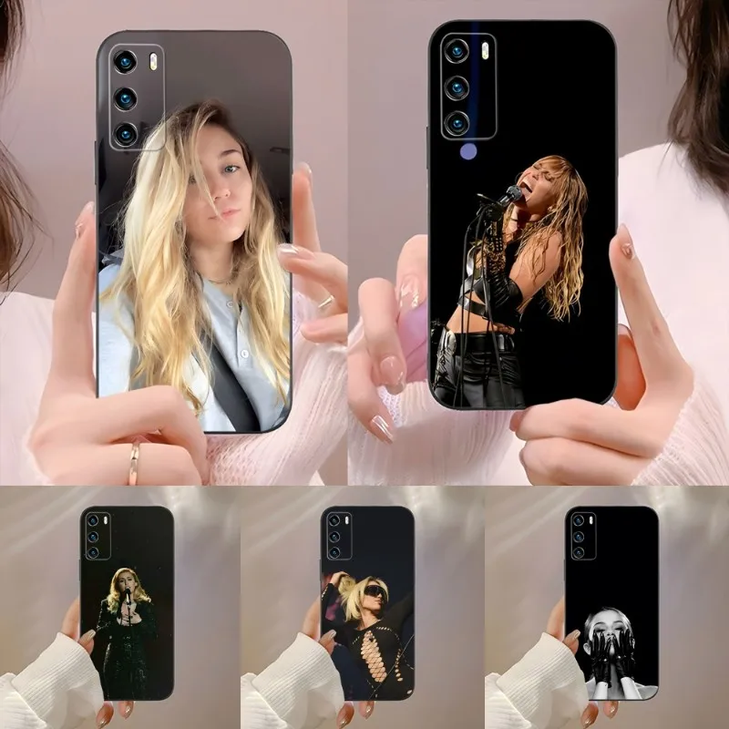 Miley Cyrus American Singer Phone Case For Huawei Psmart Z P30 P50 P40 P10 P20 P9 Pro Plus P8 2022 Nova 8I 8 8SE Cover