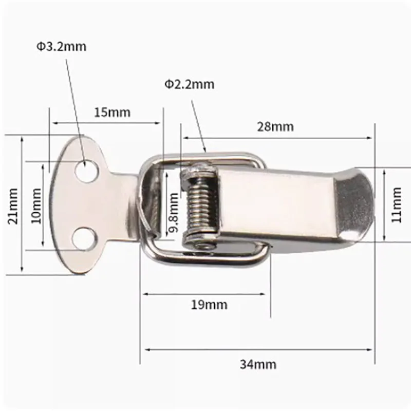 Aviation Leather Case Accessory Spring Box Duckbill Buckle Lock - Durable Strap Fastener for Bags And Cases