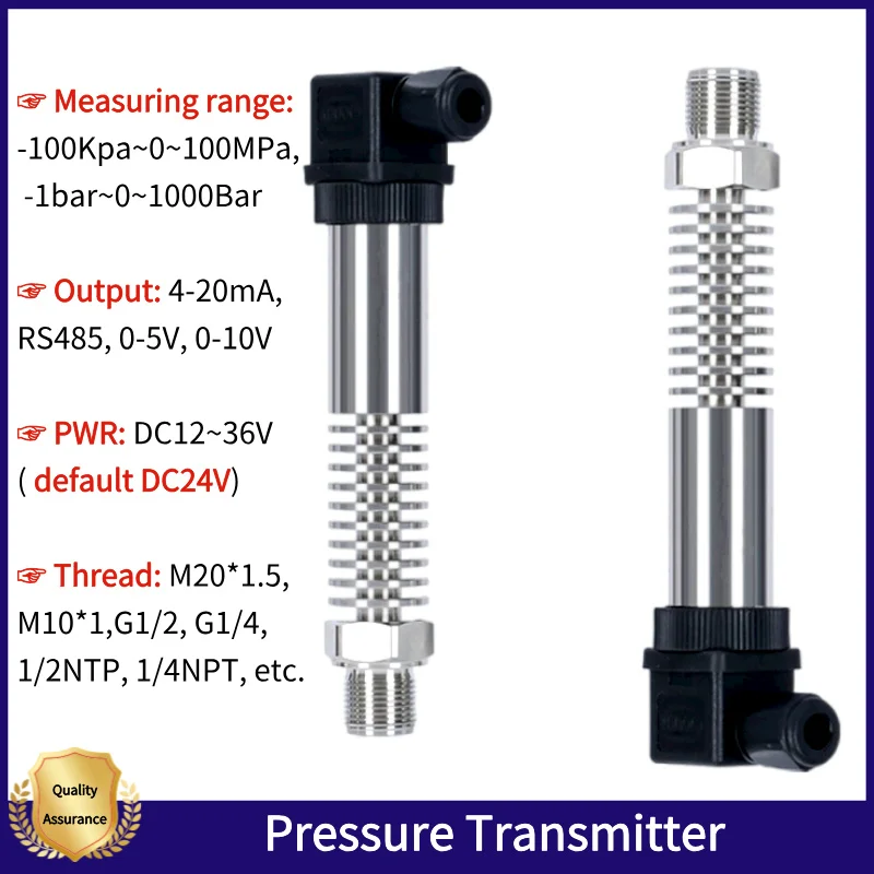 Diffusion Silicon High Temperature Resistant with Heat Sink 4-20ma Pressure Transmitter Steam Oil Fuel Pressure Transducer