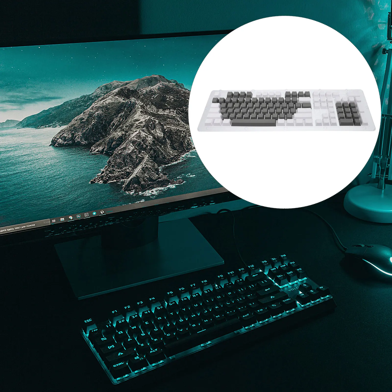 

Keycaps Keyboard Personalized Mechanical Gaming Colorful Decor Assorted Computer Translucent Wear Resistant Unisex