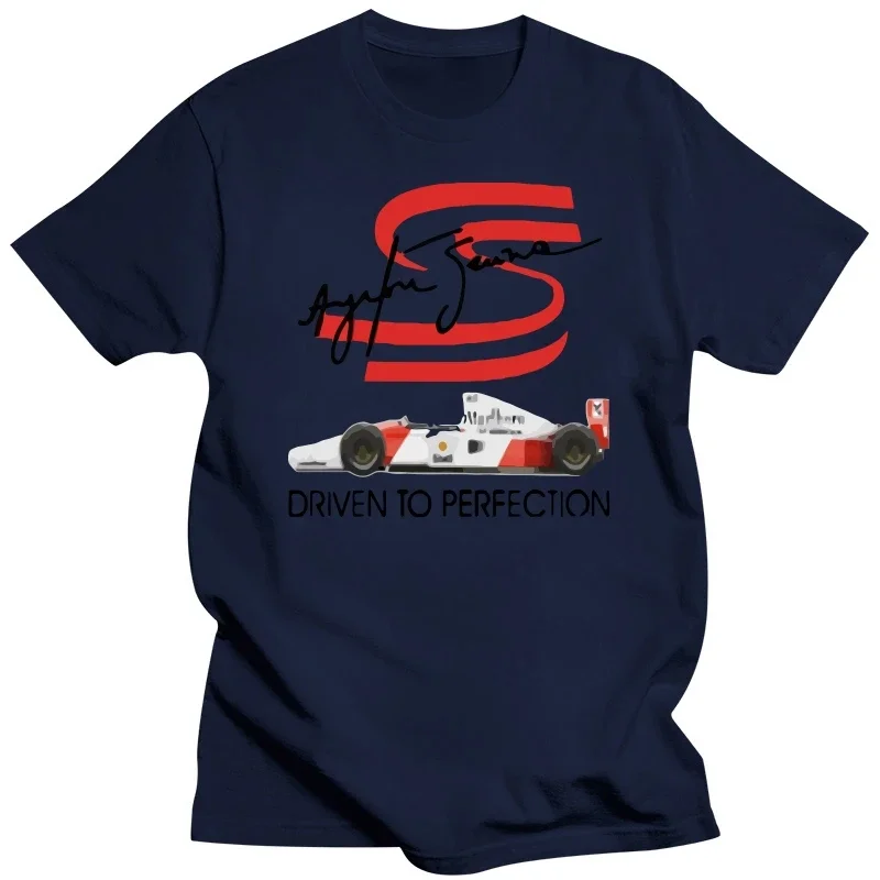 2024 NEW Men T Shirt Fashion Ayrton Senna White Classic T Shirt Funny T-shirt Novelty Tshirt Women