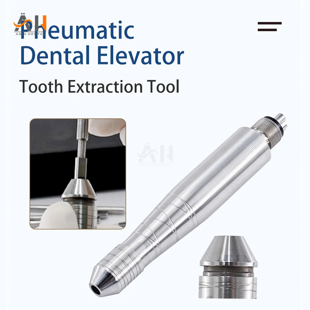 Dental Tooth Extraction Elevator Turbine Pneumatic Elevator Set Tools With 5 Tips For Clinic 4 Hole Dentist Elevators