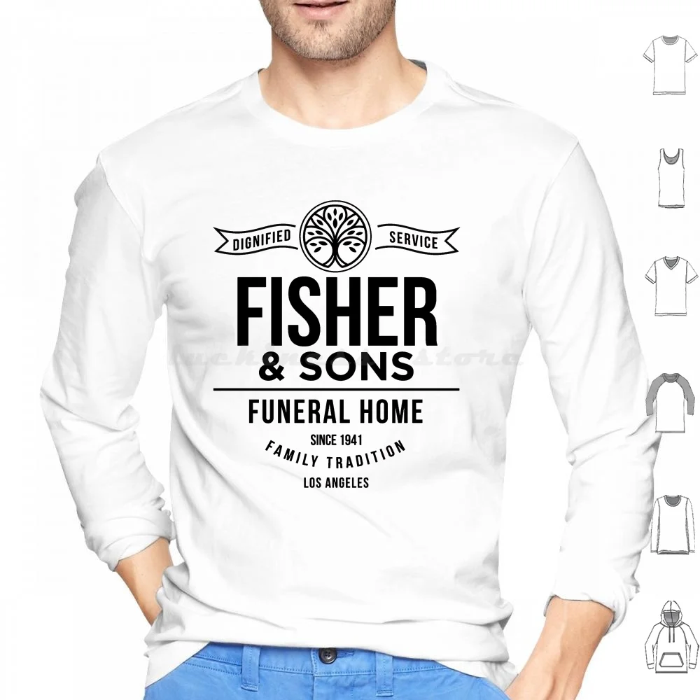 Fisher & Sons-Six Feet Under Hoodie Cotton Long Sleeve Fisher Sons Fisher And Sons Six Feet Under Funeral Home Hbo Tv