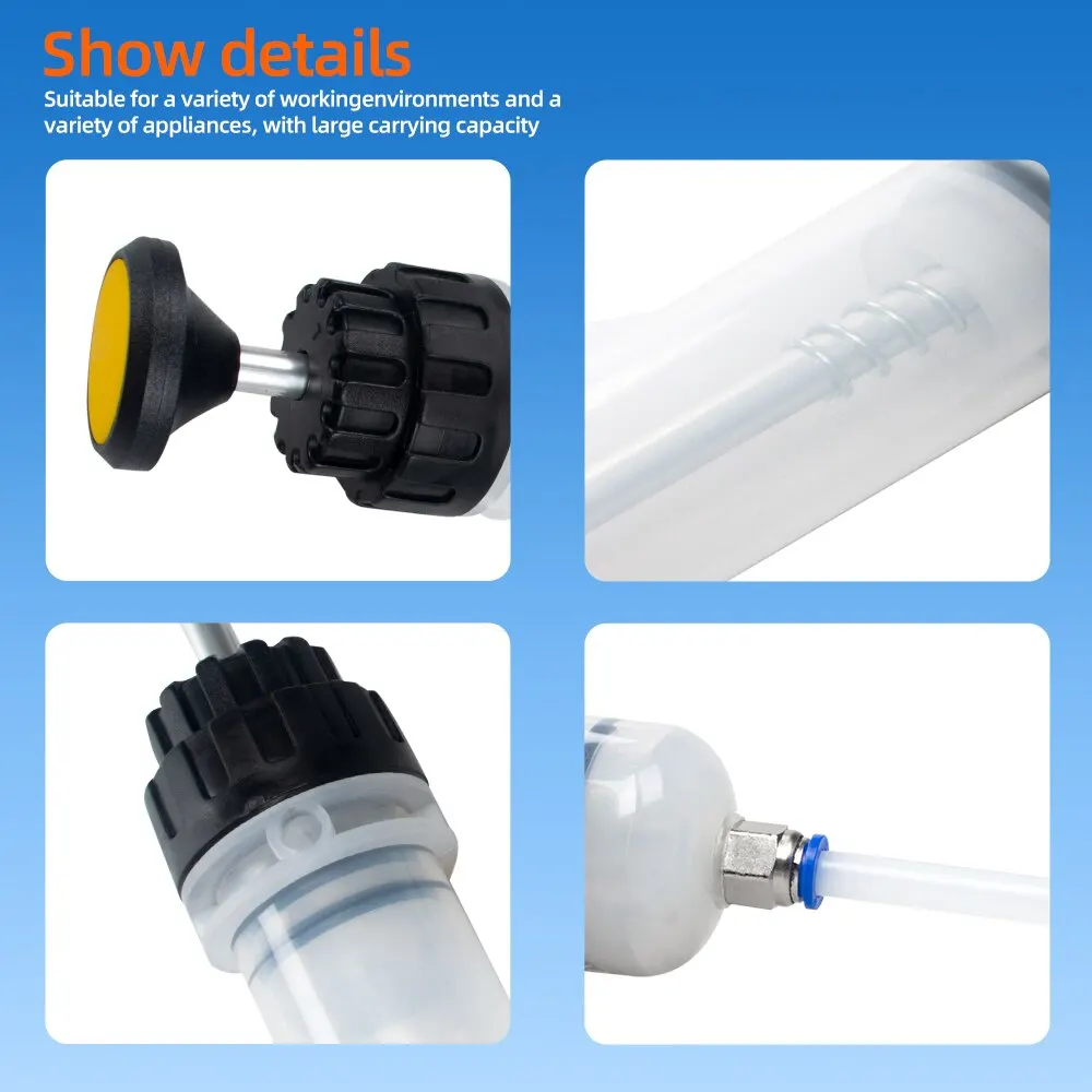 1.5L OilFluid Extractor Filling Oil Change Syringe Bottle Transfer Automotive Fuel Extraction Pump Hand Tool Oil Extractor Pump