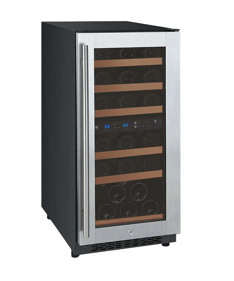 30-Bottle Mini Wine Cabinet Refrigerator Red Wine Cooler Fridge With Compressor Cooling System For Hotels Electric Power Source