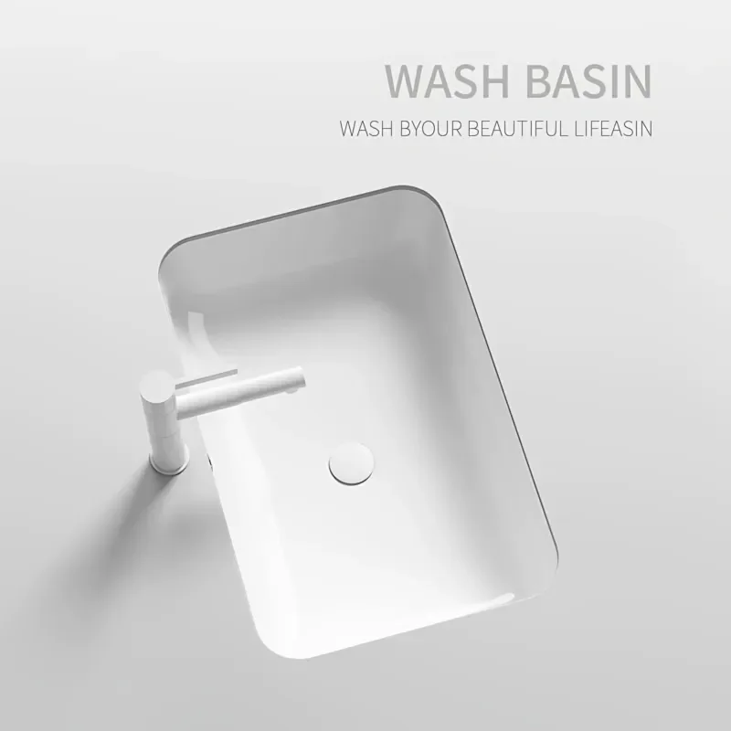 Arc undercounter basin wash  single  household art wash Large widened balcony ceramic wash