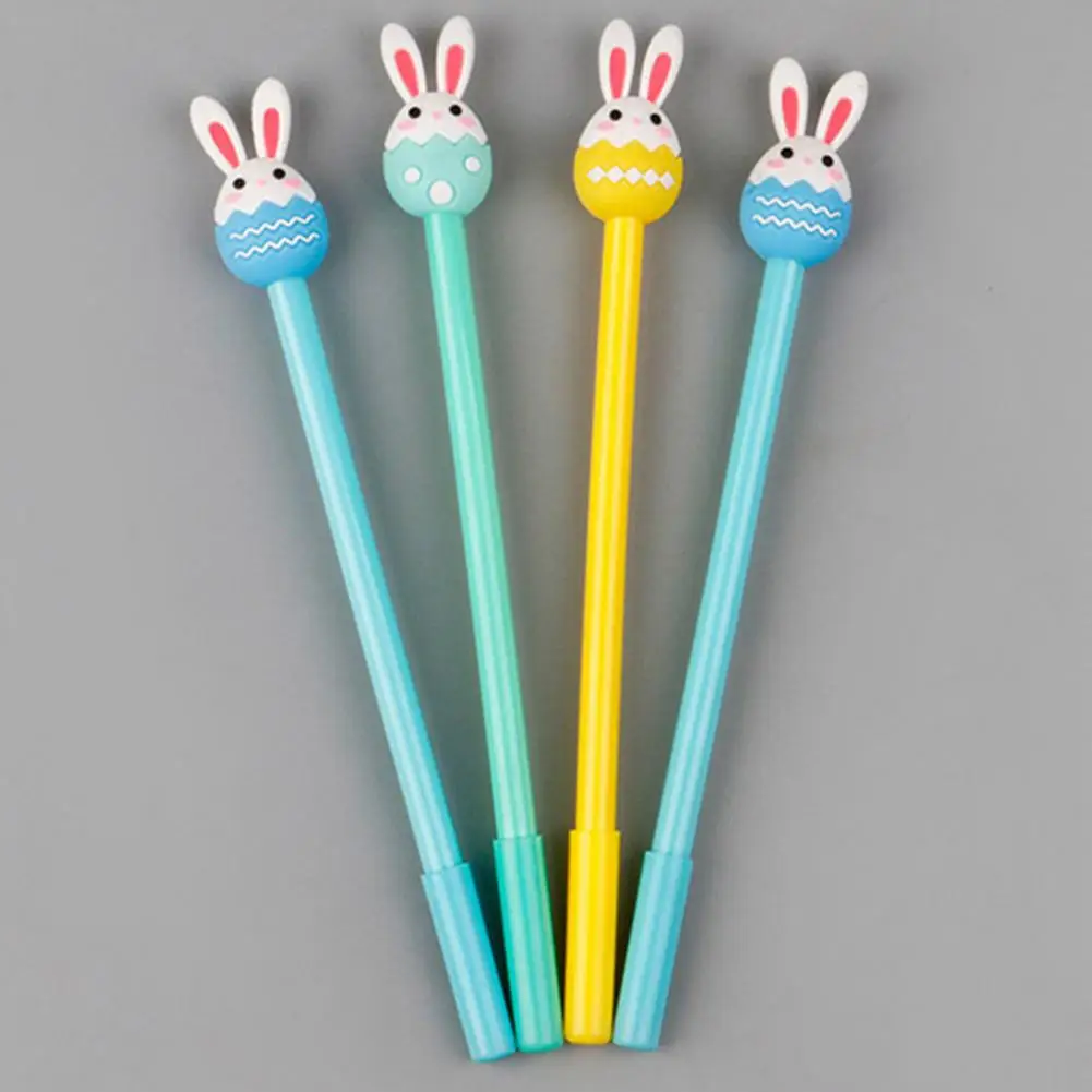 만화 부활절 달걀 토끼 펜, 빠른 건조 잉크, 부드러운 글쓰기 젤 펜, 만화 토끼 펜, 문구류, 학교 용품, 3 개