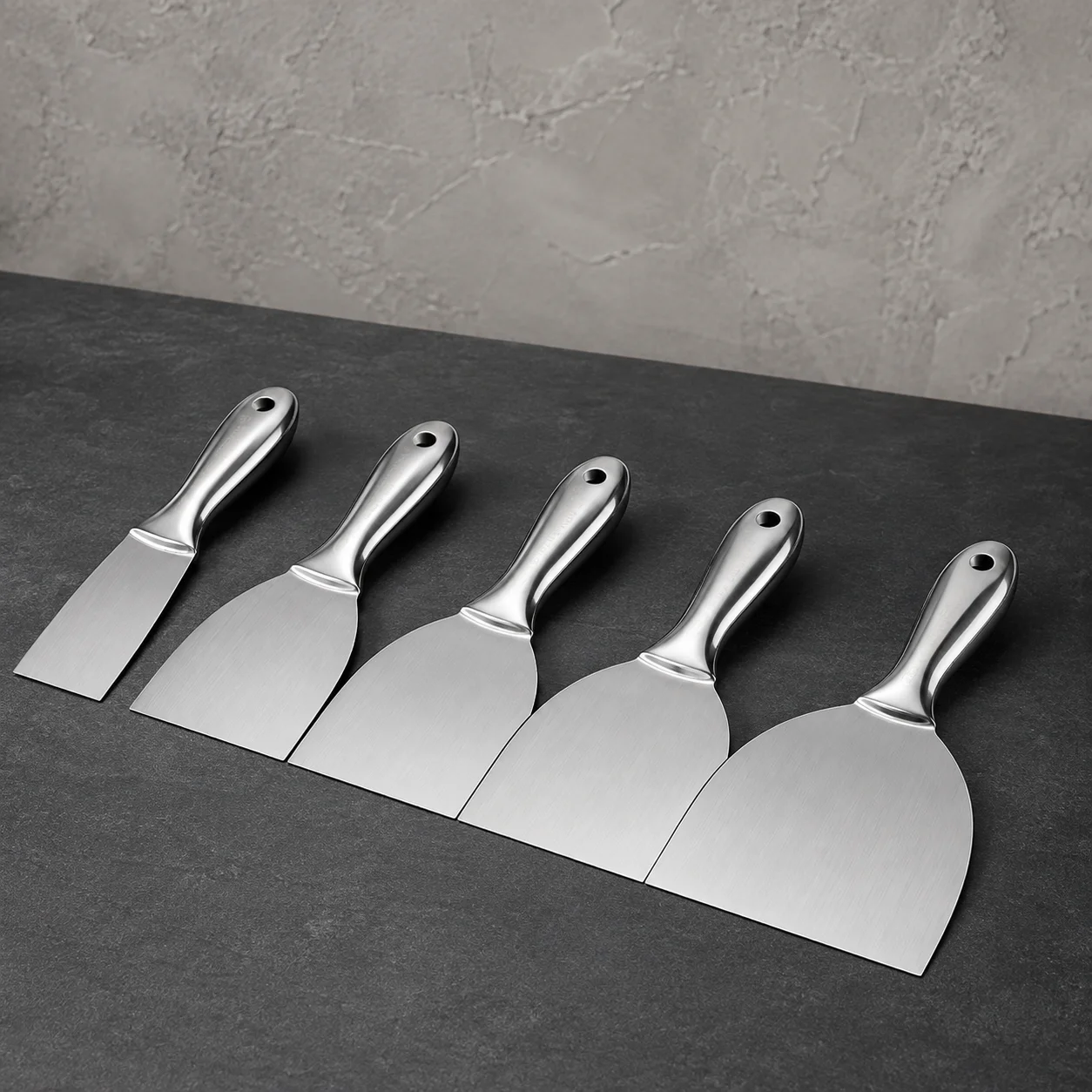 Professional Putty Knife Scraper Tool All-Steel Integrated Design Flexible Stainless Steel Blade for Puttying and Scraping