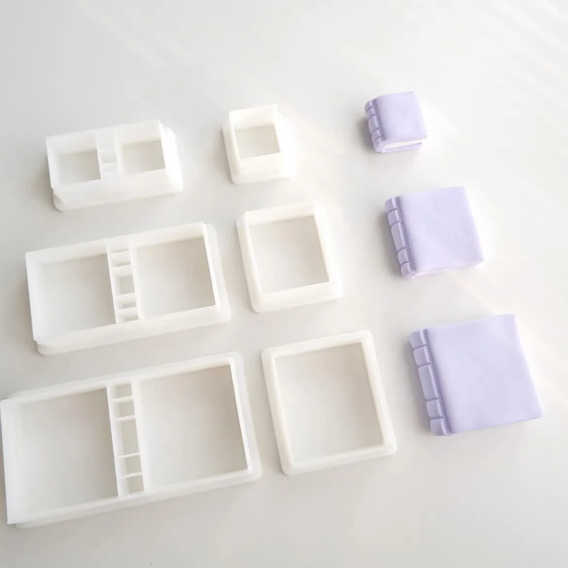 Square Book Shaped Soft Polymer Clay Cutter Handmade Earrings Cookie Embossing Cutters DIY Jewelry Pendant Clay Sculpting Tools