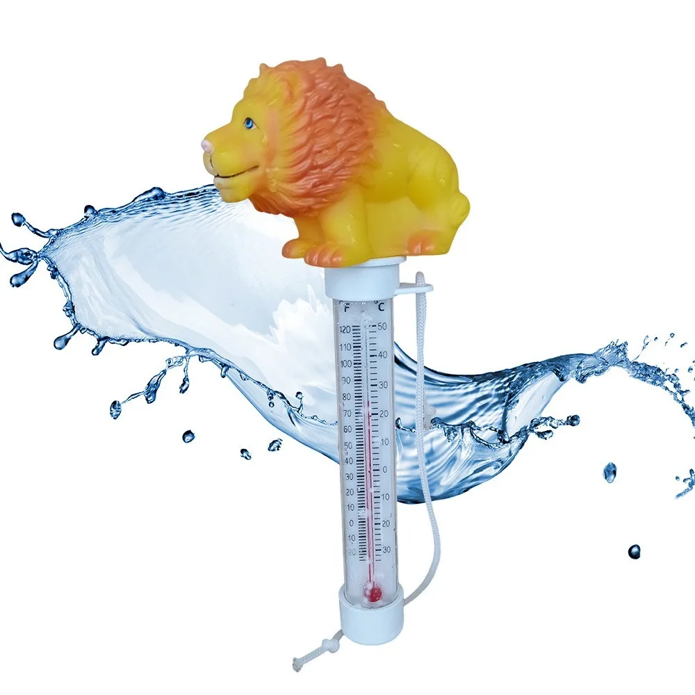 

PVC Pool Water Temperature Meter Cartoon Animals Waterproof Swimming Pool Thermometer Floating Accurate Thermometer Pools