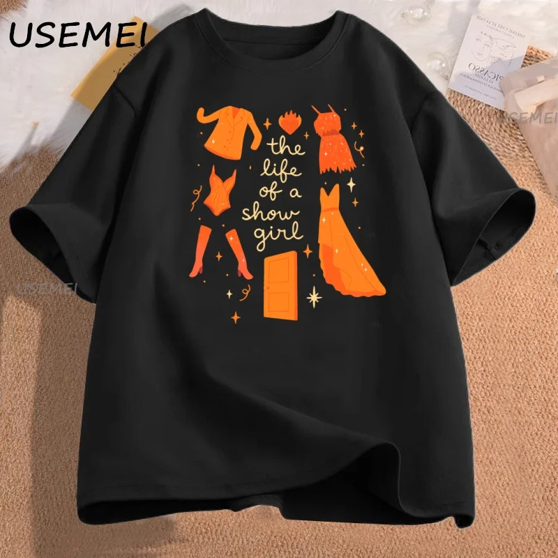 

The Life of A Showgirl T Shirt TS12 Printed T-shirt Women Ladies Cotton Tshirt Causal Round Neck Funny Tees Oversized Loose Tops
