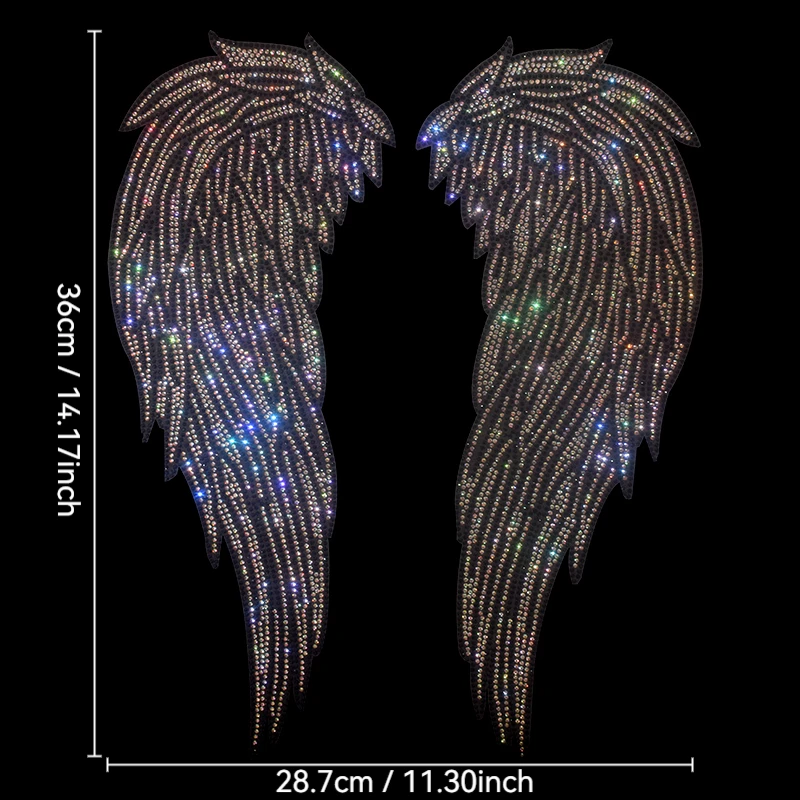 

Высококачественный узор крыла ангела со стразами, сделай сам, глажка на футболках, толстовках и джинсовых аксессуарах для одежды