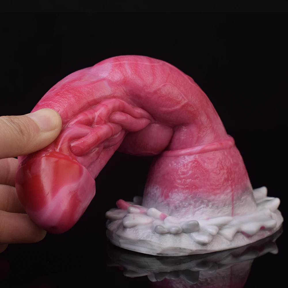 LUUK Fantasy Dildo with Knot Silicone Animal Sex Toys Wolf Dog Realistic Penis Strong Sucker Anal Butt Plug Female Masturbate