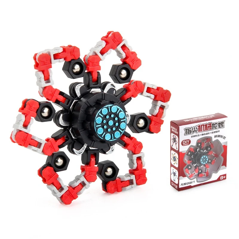Bracelet Fidget Spinner en chaîne de vélo, pour autisme et tdah, jouet en métal, Anti-Stress, jouets de bureau