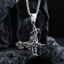 Movie 2024 New Fashion 316L Stainless Steel Witch Pendant Necklace For Man Women Couple Gift