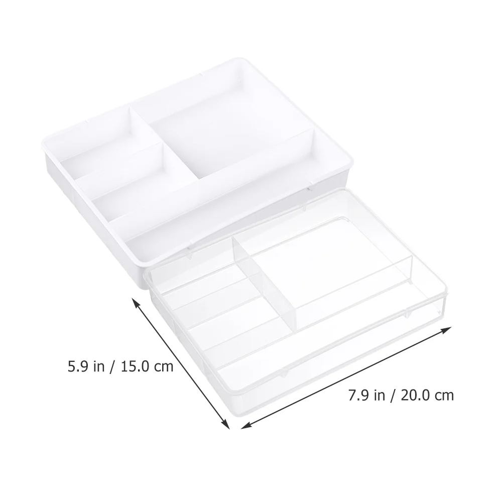 2Pcs Desktop Drawer Organizer Multi-Grid Storage Box for Makeup Skincare Products Pens Stationery Desk Organizing Box Vanity