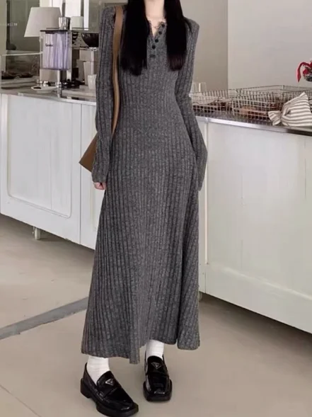 

Универсальная женская юбка Dr Autumn Vintage с высокой талией, А-силуэта, с длинным рукавом, повседневная, из полиэфирного волокна