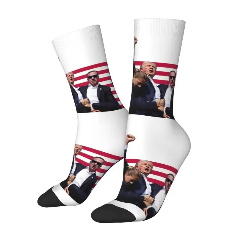 Custom Cute Trump Will Be Back Socks Men Women Warm 3D Printed American USA Sports Football Socks