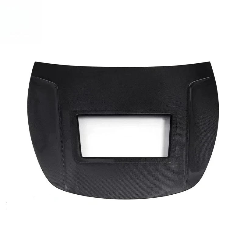 

For Tesla Model Y Carbon Fiber Hood With Clear Coat, Transparent Wet Carbon Style