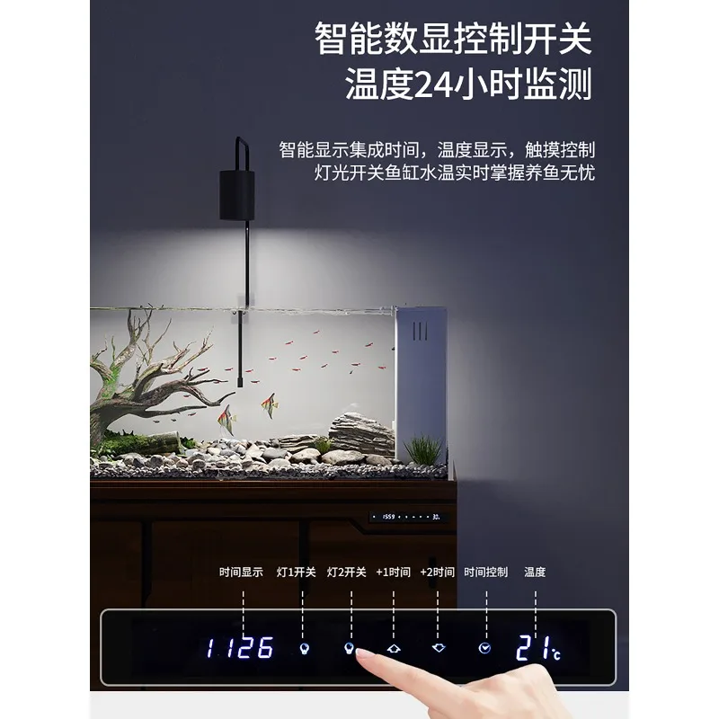 خزان الأسماك الأصلي الجديد لغرفة المعيشة الصغيرة والخزانة السفلية البيئية