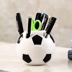 1pc Plastic Pen Holder Multi-functional Pen Holder Cartoon Football Pen Holder Office Football Pen Holder