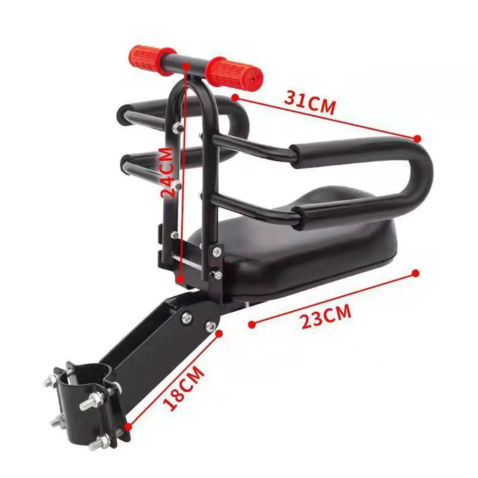 Creative Foldable Child Bike Seat Thickened Safety Metal Chair for Electric Scooter Family Cycling