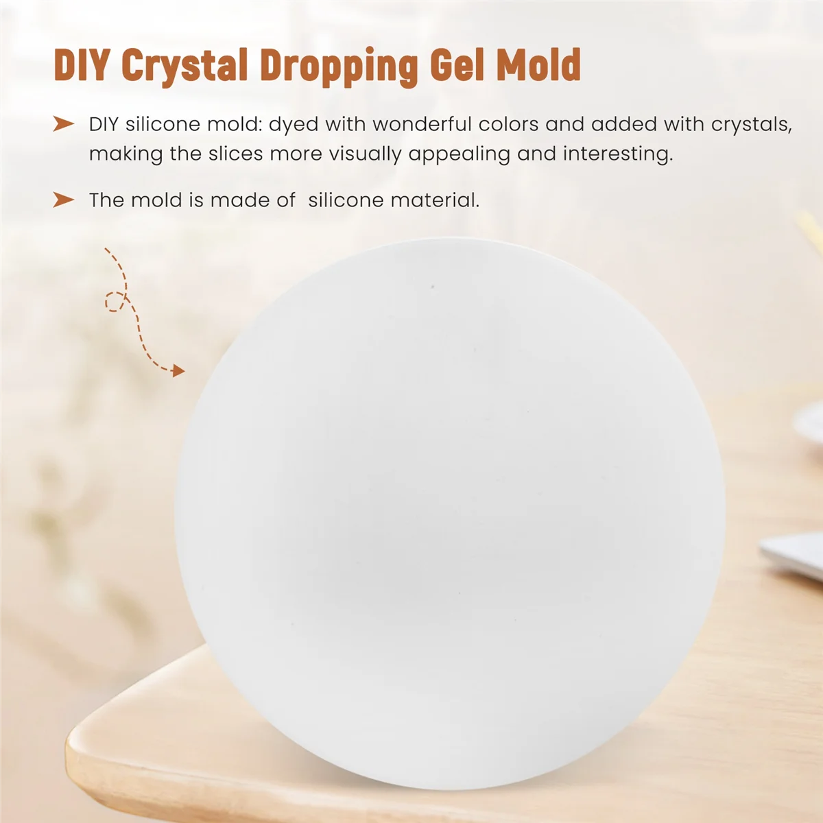 ABQR 30 см круглый поднос силиконовая форма для изготовления круглых подставок из эпоксидной смолы художественные принадлежности сделать свои собственные формы для подставок из эпоксидной смолы