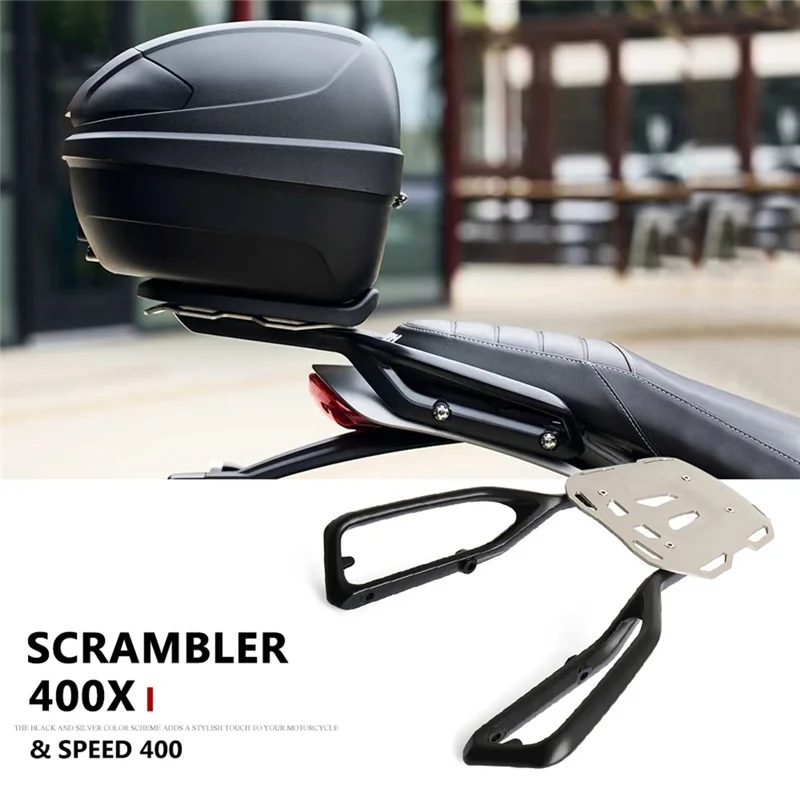 

Rear Luggage Rack Carrier Case Support Holder Cargo Bracket For Motorcycle For Scrambler 400X SPEED400 Speed 400 2024 2025