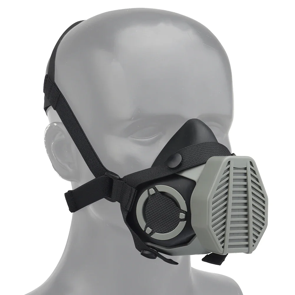 Halloween-Maske, schützende Sport-Atemschutzmaske, halbes Gesicht, Gasmaske für Paintball, Airsoft, Jagd, CSGame, Cosplay – Detail 16