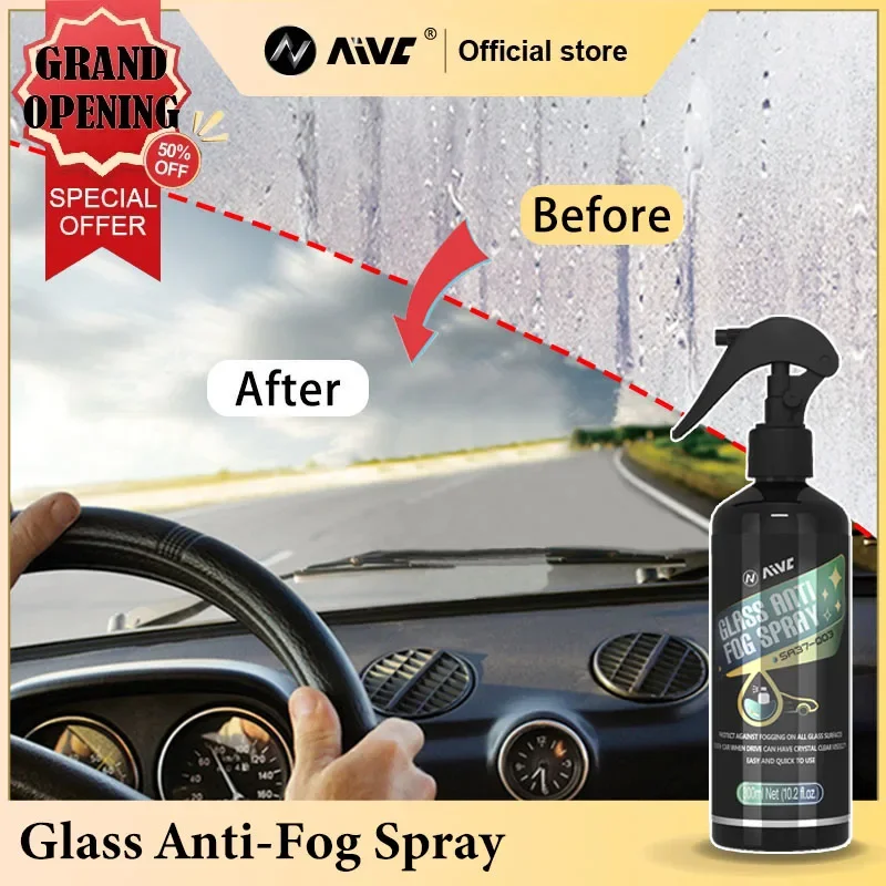 

Glass Anti Fog Coating Spray Aivc Car Interior Windshield Long Lasting Prevent Fogging Clear Vision Fog Repellent Mirror Clean