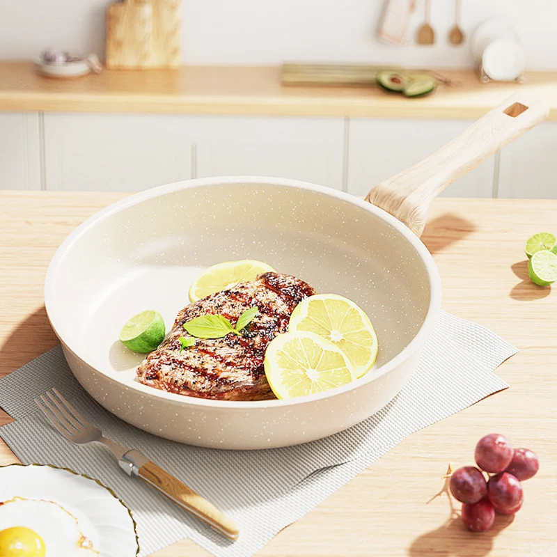Stone Pattern Non-Stick Wok Frying Pan Home Steak Skillet Pancake Induction Gas stove Special Saucepan Kitchen Cookware Ceramic