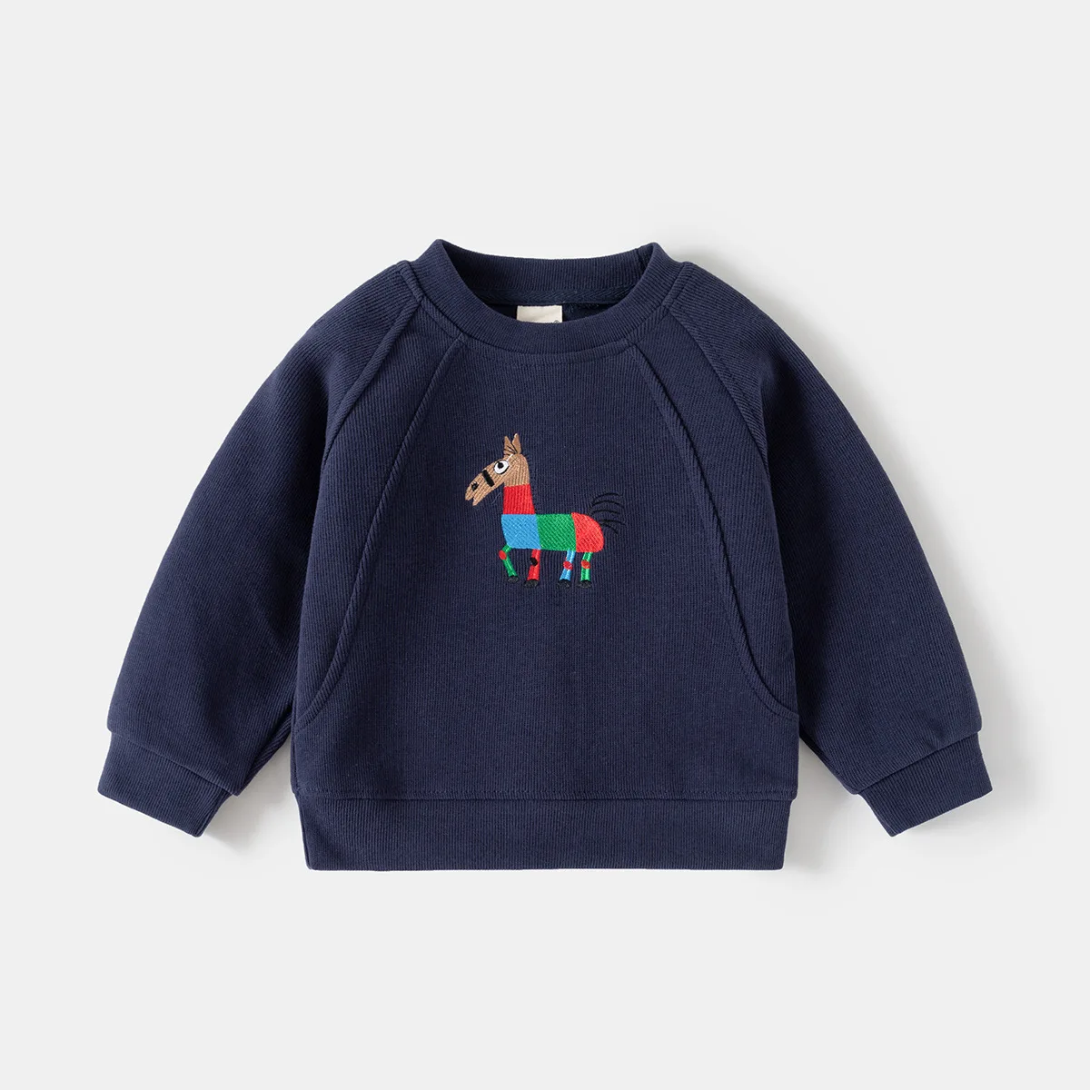 2026 Autumn Boys Hoodies 1-8Y Cartoon Pony Embroidery Kids O-Neck Sweatshirts Baby Loose Casual Pullover Children Coats