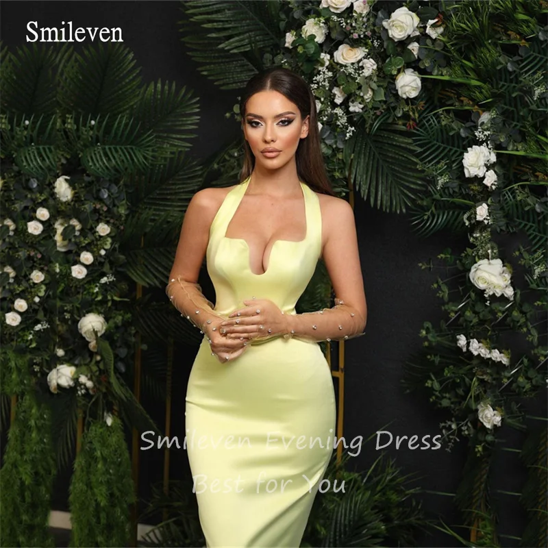 Smileven Sexy Mermaid Evening Dress Sleeveless Prom Dresses Floor Length Evening Party Gowns Vestidos De Noche Customized