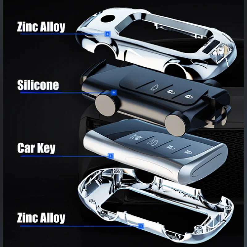 A + سبائك الزنك سيليكون حافظة مفاتيح السيارة لكزس LS ES UX250 ES350 LS350 LC500 #5