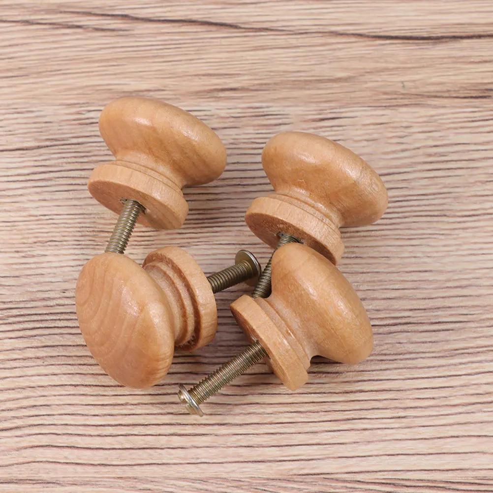 

15Pcs Wooden Mushroom Cabinet Knobs Drawer Handles Furniture Wardrobe Cupboard Pulls Smooth Natural Elegant Look